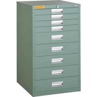 トラスコ中山 TRUSCO LVE型キャビネット500X550XH880 引出9段 LVE-887 1台(1個) 252-3914（直送品）