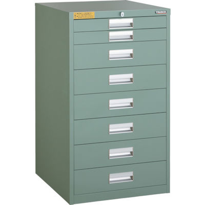 トラスコ中山 TRUSCO LVE型キャビネット500X550XH880 引出8段 LVE-886 1台(1個) 252-3906（直送品）