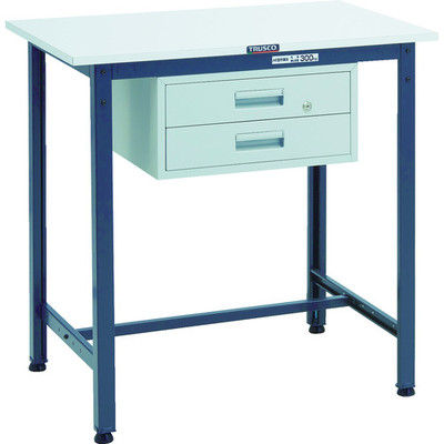 TRUSCO 軽荷重立作業台(300kg)HAE型 900X600XH900 2段引出付 ダークグレー色 HRAE-0960F2 DG 1台（直送品）