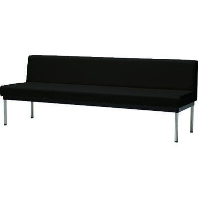 ミズノ MIZUNO ロビーチェア背付ブラック MBC-1738-BK 1台 125-8959（直送品）