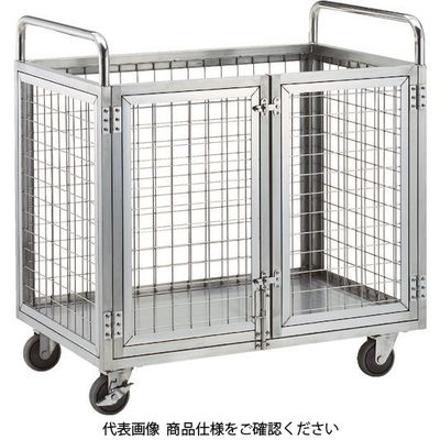 トラスコ中山 TRUSCO ステンレス製網台車 1200X750XH960 観音開き SUAD1-1275 1台 102-5720（直送品）