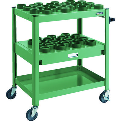TRUSCO TCW型ツーリングワゴン HSK63A BT40 NT40 45個 スライド棚付 GN色 TCW-TE02CA-GN 1台（直送品）