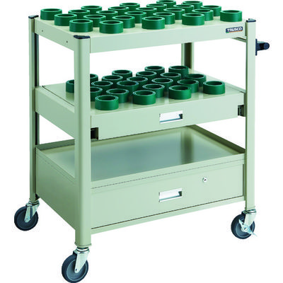 TRUSCO TCW型ツーリングワゴン HSK63A BT40 NT40 45個 スライド棚引出し付 NG色 TCW-TE02DC-NG（直送品）