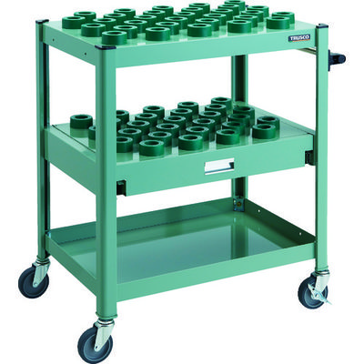 トラスコ中山 TRUSCO TCW型ツーリングワゴン HSK40A専用 57個 スライド棚付 GN色 TCW-TF02CA-GN 1台（直送品）