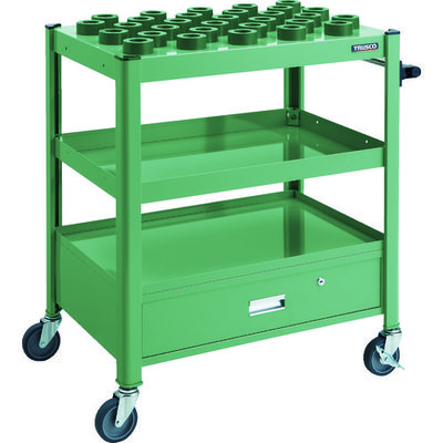 トラスコ中山 TRUSCO TCW型ツーリングワゴン HSK40A専用 30個 引出し付 GN色 TCW-TF02DA-GN 1台（直送品）