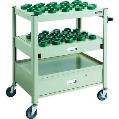 トラスコ中山 TRUSCO TCW型ツーリングワゴン HSK40A専用 57個 スライド棚引出し付 NG色 TCW-TF02DC-NG 1台（直送品）