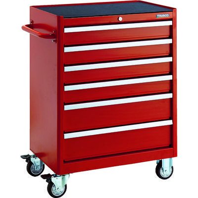 トラスコ中山 TRUSCO ローラーキャビネット 引出6段 100X4 150X2 TRC-042R 1台 116-4787（直送品）