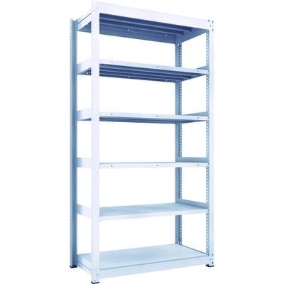 TRUSCO TUG型中量ボルトレス棚 600kg 単体型 1255×626×H2400 6段 TUG600-84L-6 1台(1個)（直送品）