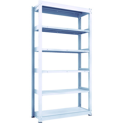 TRUSCO TUG型中量ボルトレス棚 600kg 単体型 1255×476×H2400 6段 TUG600-84S-6 1台(1個)（直送品）