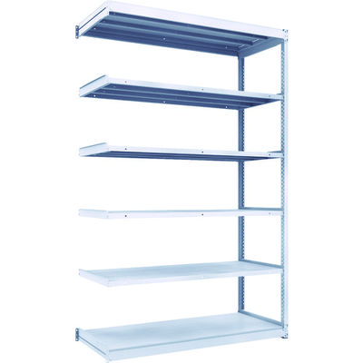 TRUSCO TUG型軽中量ボルトレス棚 200kg 連結型 1540×624×H2400 6段 TUG200-85L-6B 1台(1個)（直送品）