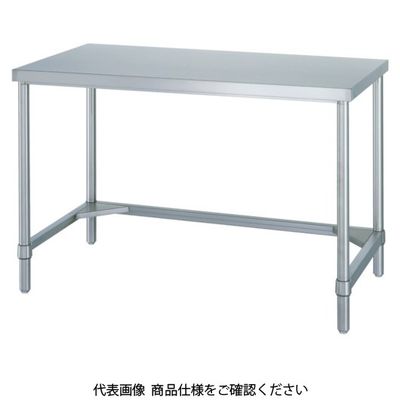 シンコー ステンレス作業台(三方枠タイプ・SUS430) 1500×750×800 WT-15075 1台 116-1594（直送品）