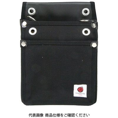 藤原産業 SK11 帆布鳶用腰袋2段 黒 TSHー2DーBK 1個（直送品
