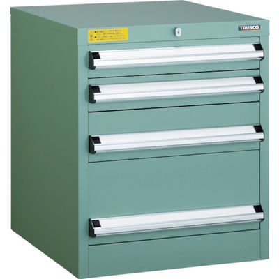 トラスコ中山 TRUSCO VE5S型中量キャビネット 500X550XH600 引出4段 VE5S-607 1台(1個) 479-0413（直送品）