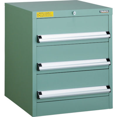 トラスコ中山 TRUSCO VE5S型中量キャビネット 500X550XH600 引出3段 VE5S-608 1台(1個) 479-0421（直送品）