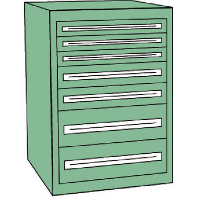 トラスコ中山 TRUSCO VE9S型中量キャビネット 880X550XH1000 引出7段 VE9S-1004 1台(1個)（直送品）