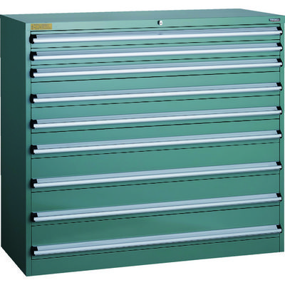 トラスコ中山 TRUSCO VE13S型キャビネット 1300X550XH1200 引出9段 VE13S-1207 1台(1個)（直送品）