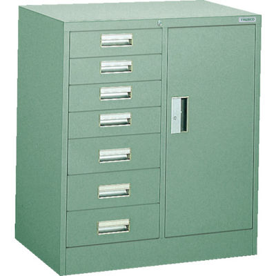 トラスコ中山 TRUSCO VR型キャビネット コンビ 767X500XH880 7段 グリーン色 VR-CB7 1台(1個)（直送品）