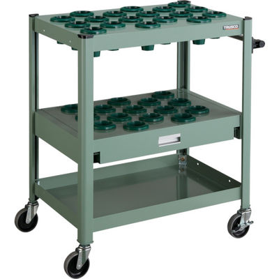 トラスコ中山 TRUSCO TCW型ツーリングワゴン #50X33個 スライド棚型 緑 TCW-T502CA GN 1台 461-4593（直送品）