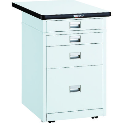 トラスコ中山 TRUSCO 作業台用サイドキャビネット ダップ天板付 500X750 ホワイト色 UDCT-111-0175PW 1台（直送品）