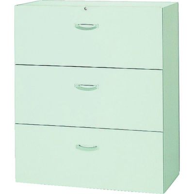 ナイキ 書庫”NWタイプ ファイル引出し 3段 899×450×1050 NW-0911S-3-AW 1台 463-2460（直送品）