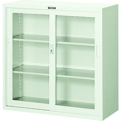 トラスコ中山 TRUSCO スタンダード書庫(D400) ガラス引違 880XH880 N303G 1台 507-0236（直送品）