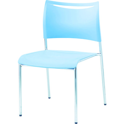 アイリスチトセ ミーティングチェアLTS スカイブルー 背・座樹脂 LTS-4MZ-SBL 1脚 471-0487（直送品）