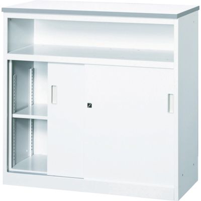 トラスコ中山 TRUSCO CVAカウンター W1800中棚付ハイカウンター グレー CVA-18HST-G 1台 454-0611（直送品）