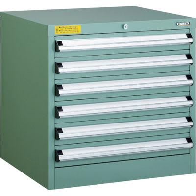 トラスコ中山 TRUSCO VE6S型中量キャビネット 600X550XH600 引出6段 VE6S-604 1台(1個) 479-0782（直送品）