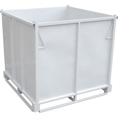 ゼオン化成 ステック 高荷重用スチール製折りたたみコンテナ 上蓋なし ST-SP 1台 460-1009（直送品）