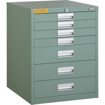 トラスコ中山 TRUSCO LVE型キャビネット 500X550XH650 引出7段 LVE-657 1台(1個) 252-3990（直送品）