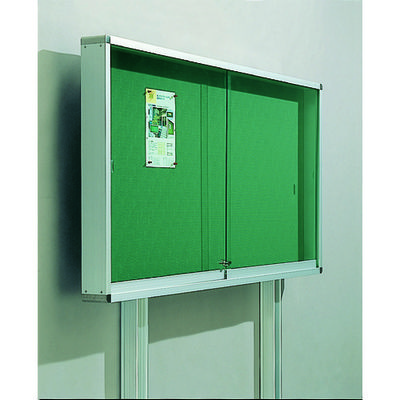 トラスコ中山 TRUSCO 屋外掲示板 アルミ製シルバー枠 1230X100X930脚付タイプ FUK-34 1台 457-3803（直送品）