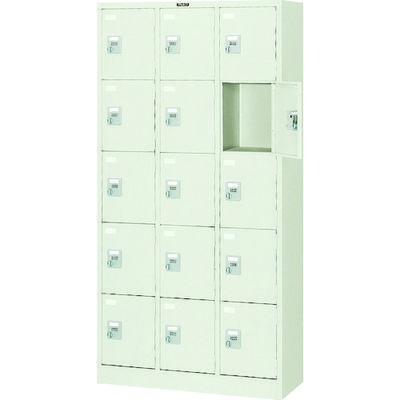 トラスコ中山 TRUSCO 多人数用ロッカー15人用 900X380XH1790 手ぶらキー式 SVG15K 1台 520-8963（直送品）