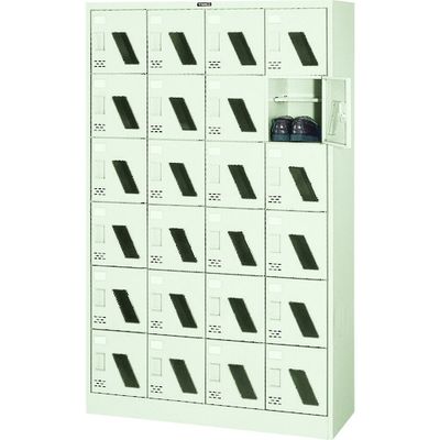 トラスコ中山 TRUSCO シューズケース 24人用 1050X380XH1700 棚付 窓付 SC-24WM 1台 520-9293（直送品）