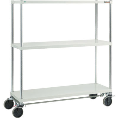 TRUSCO フェニックスラック 1200X450 U車輪4輪S付 W色 抗菌粉体塗装 PER-4443-U125-B4-W 1台(1個)（直送品）