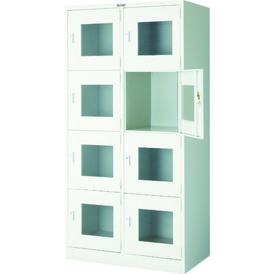 トラスコ中山 TRUSCO 多人数ロッカー8人用 窓付 WSV8MA 1台 454-1022（直送品）