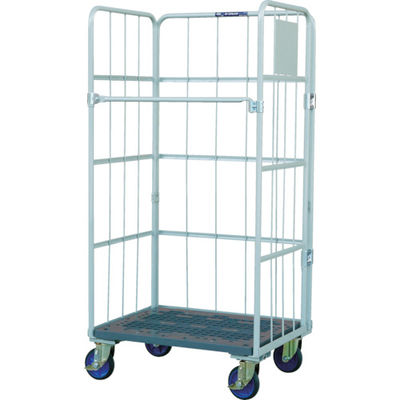 ワコーパレット カゴ車(鋼製) カーゴプレスタ エアーキャスター 800×600×1700 WKP-8060-A 1台 467-7412（直送品）