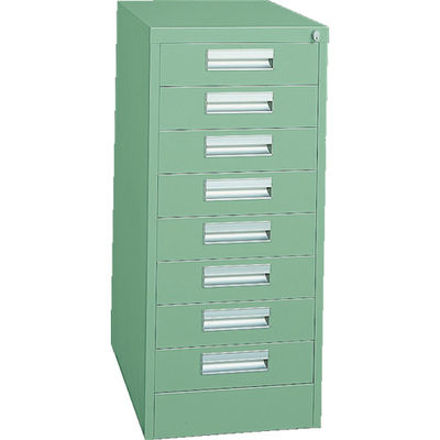 トラスコ中山 TRUSCO VR型キャビネット 393X500XH880 引出8段 グリーン色 VR-L8 1台(1個) 502-0867（直送品）