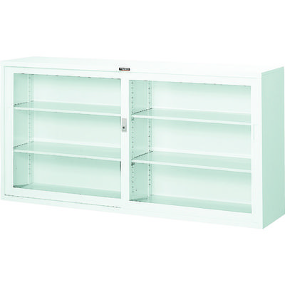 トラスコ中山 TRUSCO スタンダード書庫(D400) ガラス引違 1760XH880 W色 W306G 1台 462-7539（直送品）