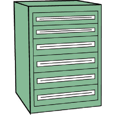トラスコ中山 TRUSCO VE9S型中量キャビネット 880X550XH1000 引出6段 VE9S-1007 1台(1個)（直送品）