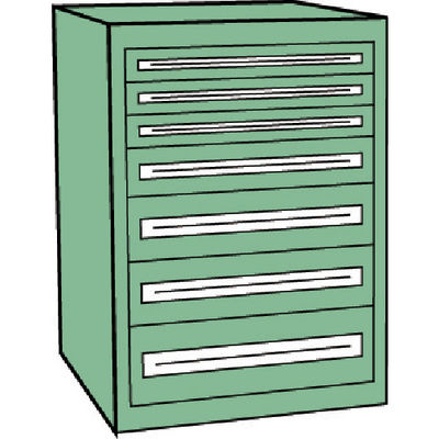 トラスコ中山 TRUSCO VE9S型中量キャビネット 880X550XH1000 引出7段 VE9S-1002 1台(1個)（直送品）