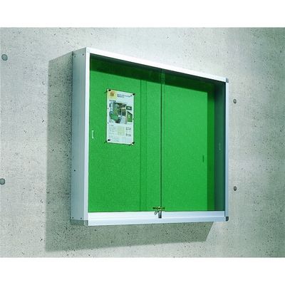 トラスコ中山 TRUSCO 屋外掲示板 アルミ製シルバー枠 1230X100X930壁付タイプ FUK-34H 1台 457-3811（直送品）