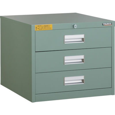 トラスコ中山 TRUSCO LVE型キャビネット 500X550XH420 引出3段 LVE-426 1台(1個) 252-3833（直送品）