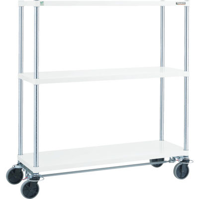 TRUSCO フェニックスラック 1200X600 U車輪4輪S付 W色 抗菌粉体塗装 PER-3463-U125-B4-W 1台(1個)（直送品）