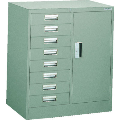 トラスコ中山 TRUSCO VR型キャビネット コンビ 767X500XH880 8段 グリーン色 VR-CB8 1台(1個)（直送品）