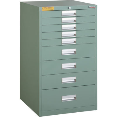 トラスコ中山 TRUSCO LVE型キャビネット500X550XH880 引出9段 LVE-885 1台(1個) 252-3892（直送品）