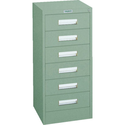 トラスコ中山 TRUSCO VR型キャビネット 393X500XH880 引出6段 グリーン色 VR-L6 1台(1個) 502-0841（直送品）