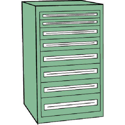 トラスコ中山 TRUSCO VE9S型中量キャビネット 880X550XH1200 引出8段 VE9S-1208 1台(1個)（直送品）