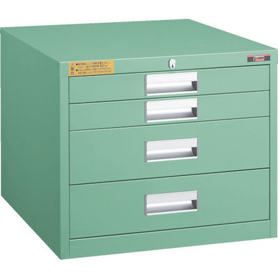 トラスコ中山 TRUSCO LVE型キャビネット 500X550XH420 引出4段 LVE-424 1台(1個) 252-3817（直送品）