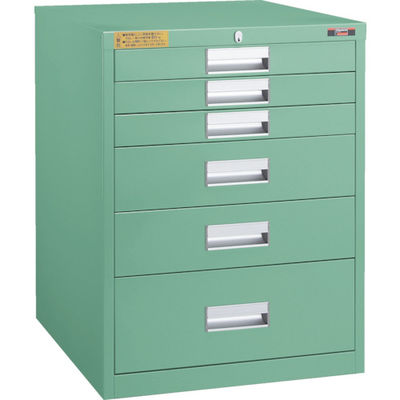 トラスコ中山 TRUSCO LVE型キャビネット 500X550XH650 引出6段 LVE-651 1台(1個) 252-3931（直送品）