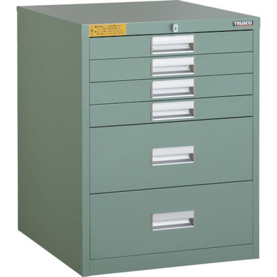 トラスコ中山 TRUSCO LVE型キャビネット 500X550XH650 引出6段 LVE-656 1台(1個) 252-3981（直送品）